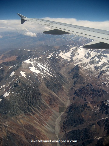 Flying over the Andes
