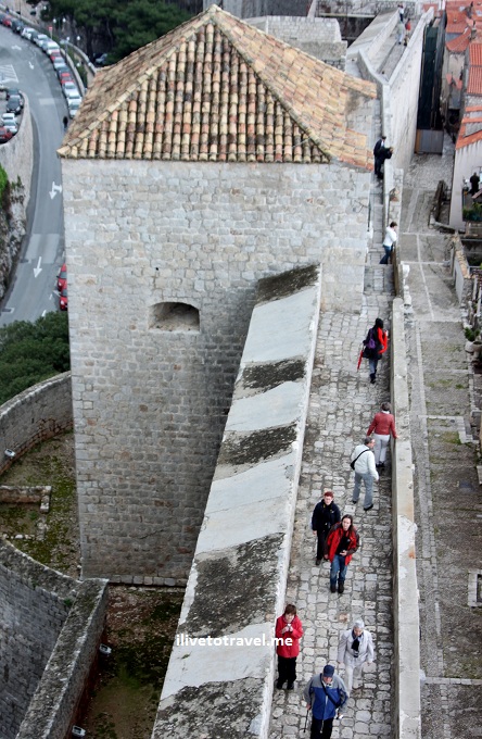 Along Dubrovnik's city walls Along the city walls of Dubrovnik, Croatia