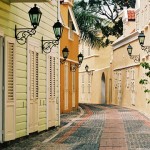 Architecture in Otrobanda in Willemstad, Curacao at the Hotel Kura Holanda