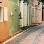 Architecture in Otrobanda in Willemstad, Curacao at the Hotel Kura Holanda