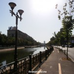 Dambovita river as it crosses Bucharest