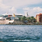 Cruise ship entering Willemstad, Curacao