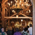 The faithful at Goldsmith's Church in Bucharest, Romania