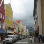 Dark skies in Punda, in Willemstad, Curacao
