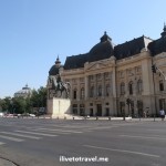 University Library Building in C. Victoriei in Bucharest, Romania