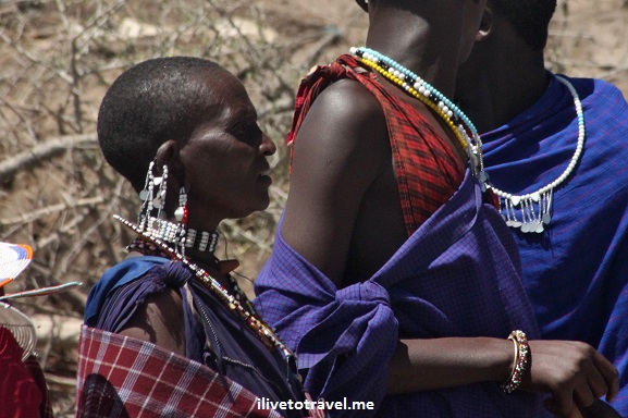 Masai women welcoming us to their village in Tanzania