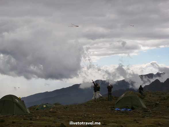 Flying kites in Mt. Kilimanjaro!
