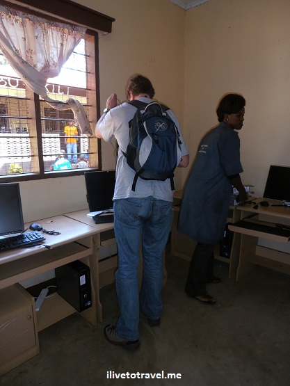 Computer lab being set up at the Kili Centre