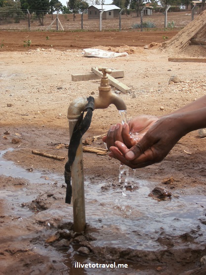 Running water at the Kili Centre