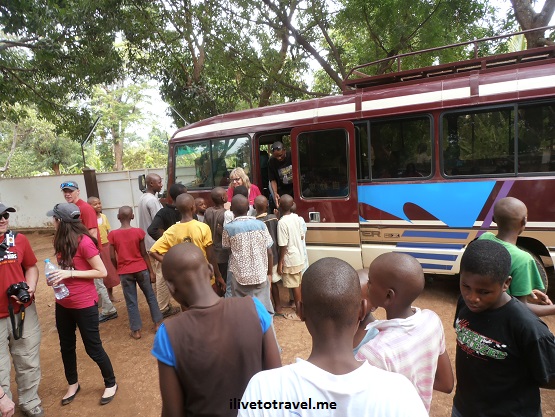 Welcoming the visitors at the Kili Centre