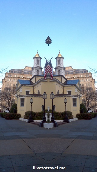 St. John's Church across from the White House by Lafayette Square - the church of Presidents