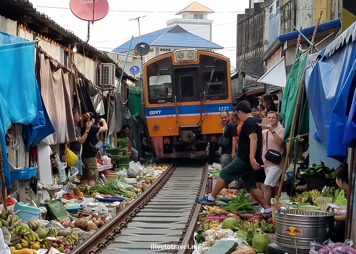 A Unique Railroad Market in Thailand